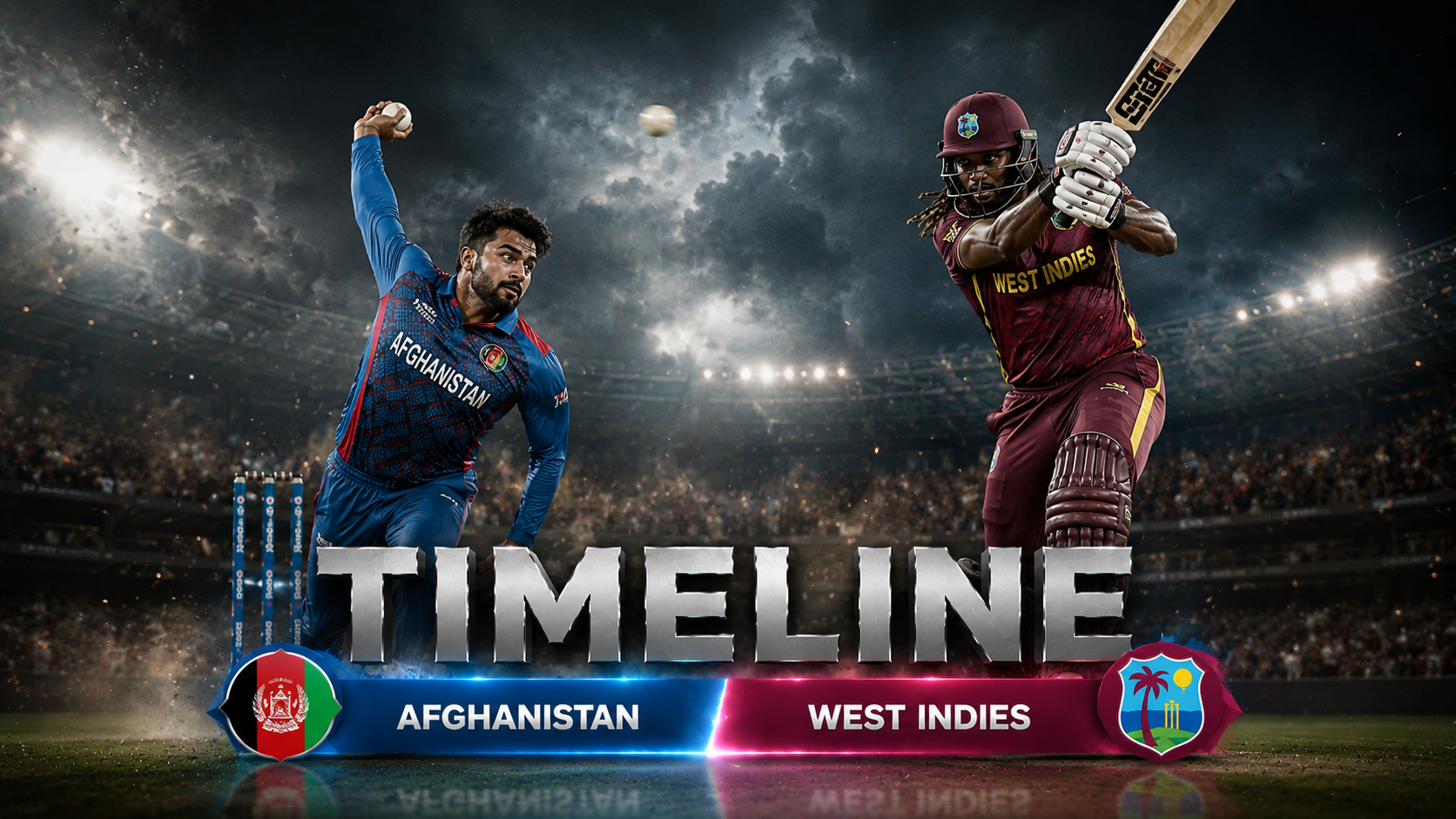 Afghanistan National Cricket Team Vs West Indies Cricket Team Timeline